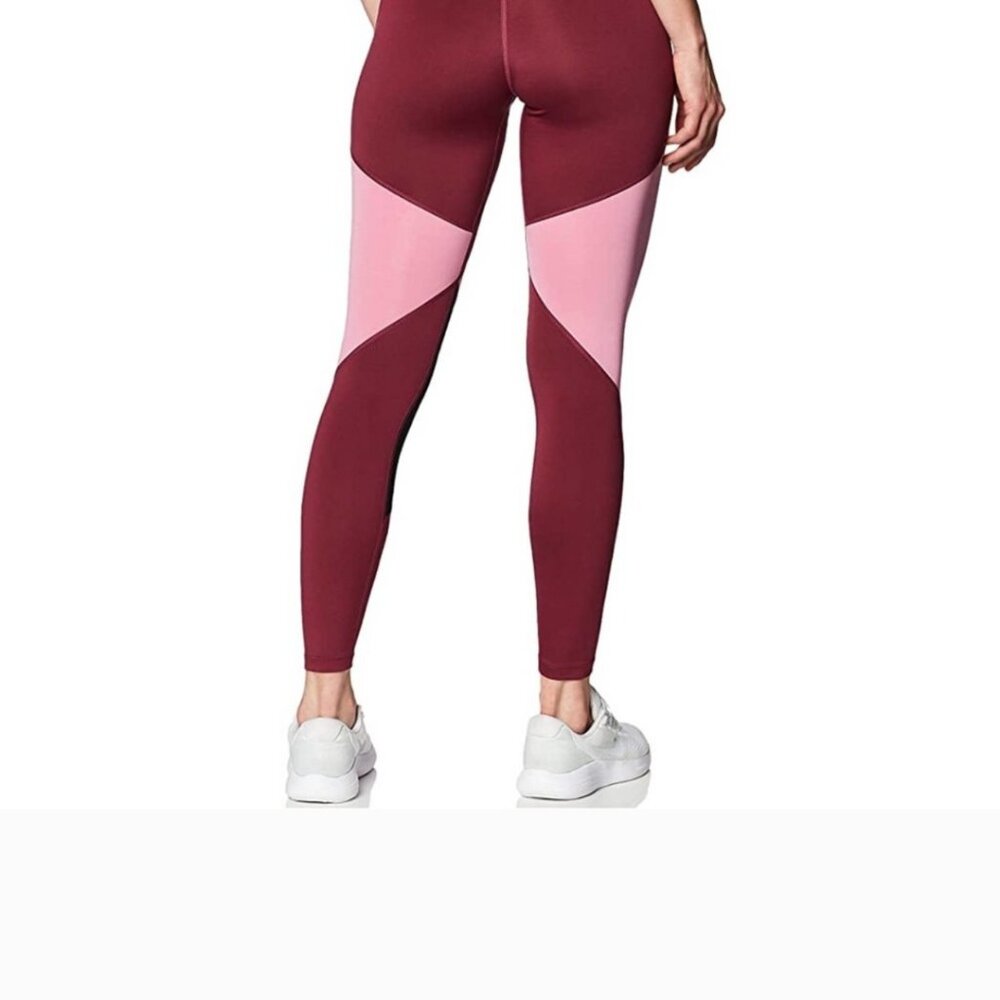 Like New Maroon Color-Blocked Nike Dri-FIT Leggings sz S - Picture 7 of 9